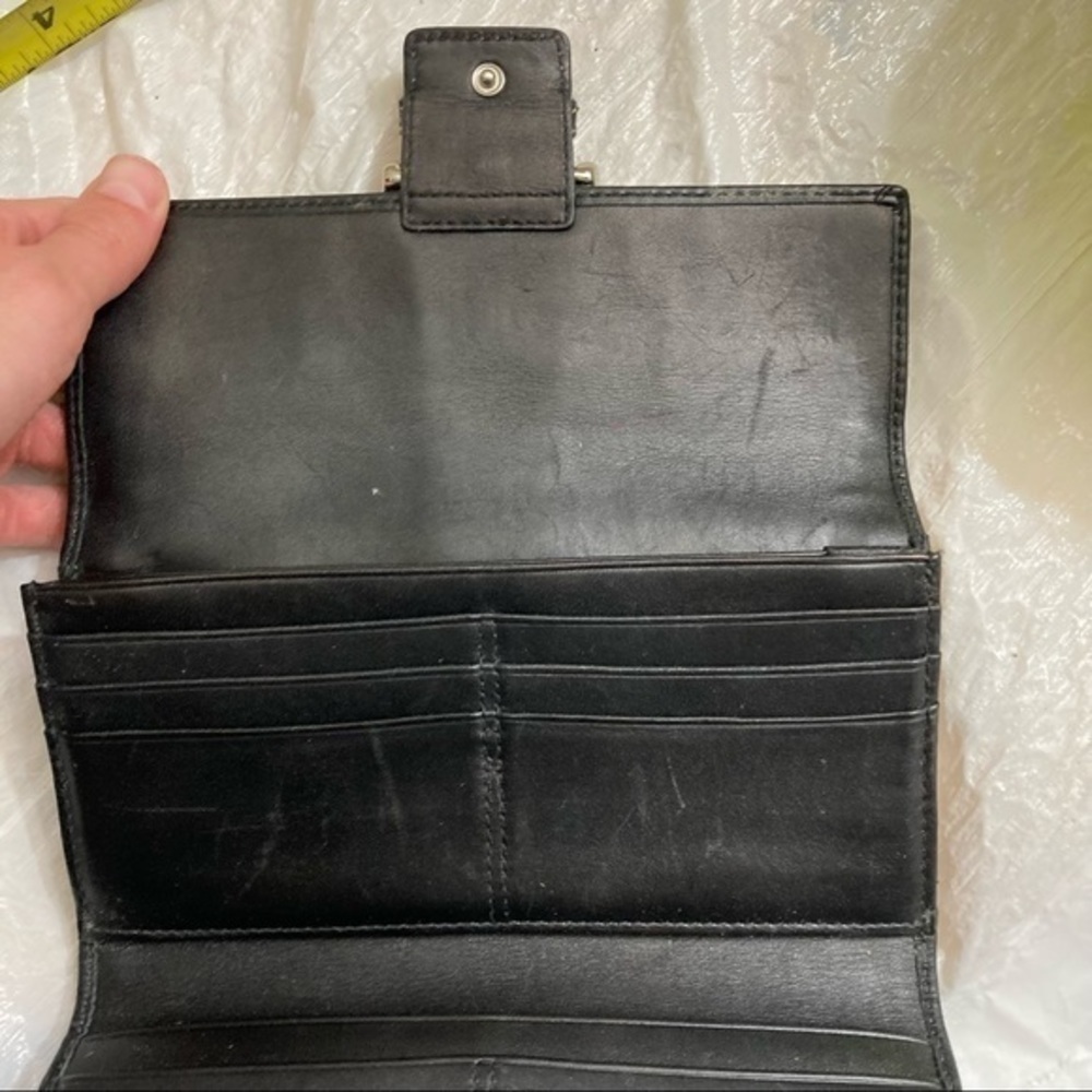 Coach black and gray y2k soho signature mini c long wallet rare - Picture 6 of 7